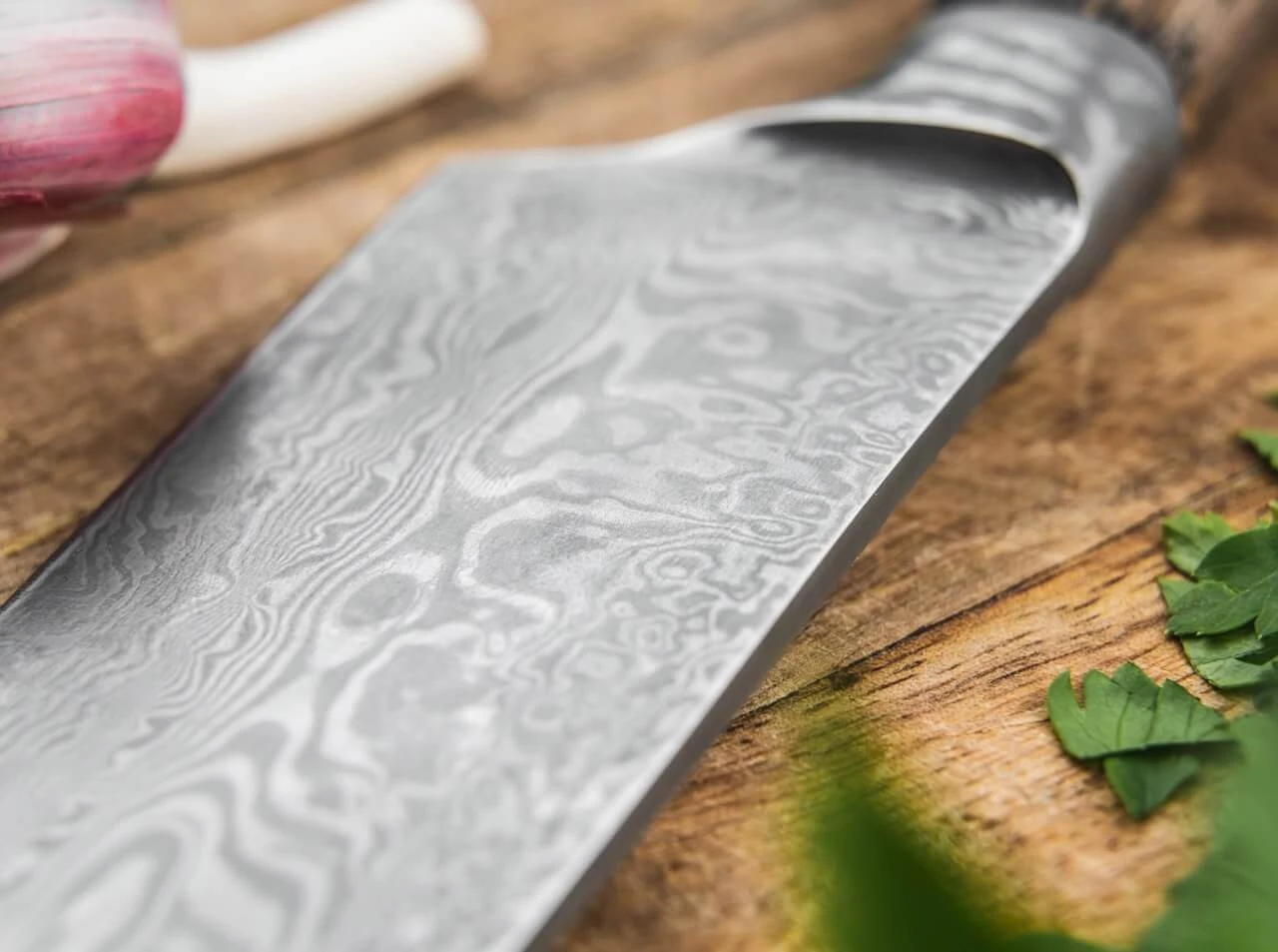 Ritterschlag Damast Chefmesser 7 Ritterschlag Damast Chefmesser – Bild 5