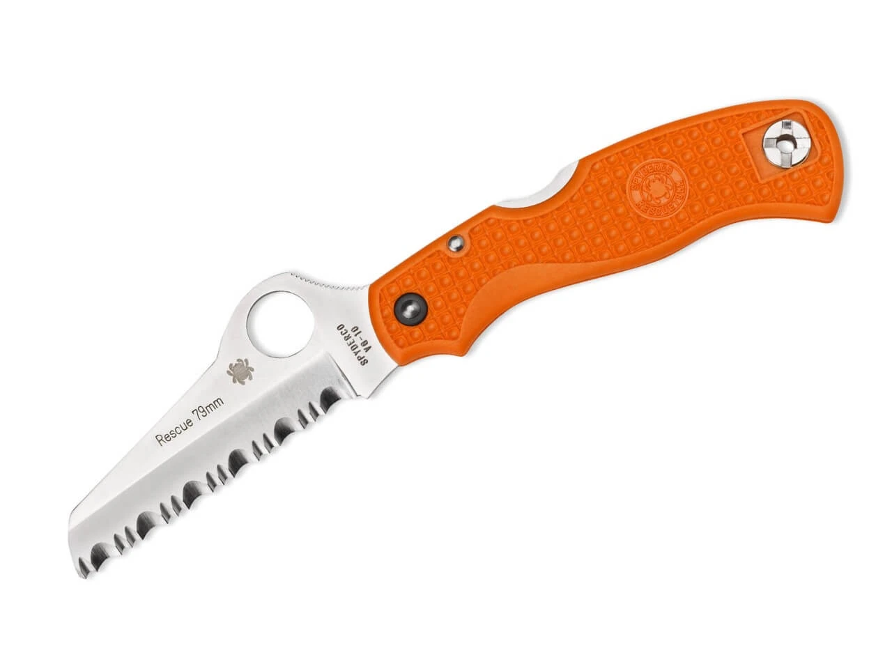 Spyderco Rescue Jr. Orange Serrated 3 Spyderco Rescue Jr. Orange Serrated